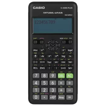Wissenschaftlicher Taschenrechner CASIO FX-82ES PLUS-2 Pocket — 252 Funktionen, 12-stelliges Punktmatrix-Display, batteriebetrieben (AAA), schwarz