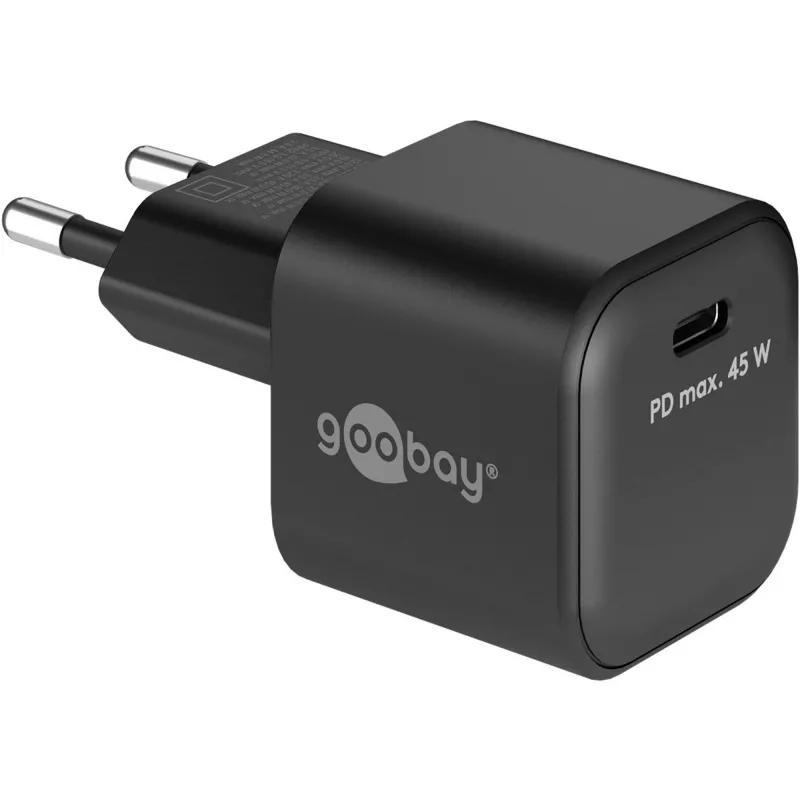 Goobay Ladegerät 65331 Indoor AC Schnellladegerät Schwarz USB Type-C
