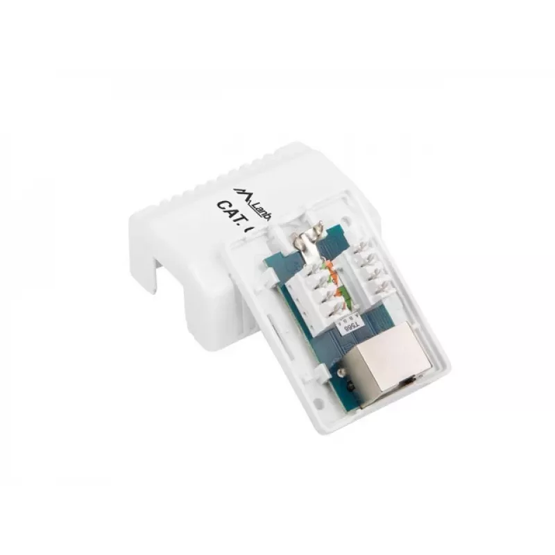 Aufputz-Anschlussdose RJ-45 Weiß Lanberg OS6-0001-W