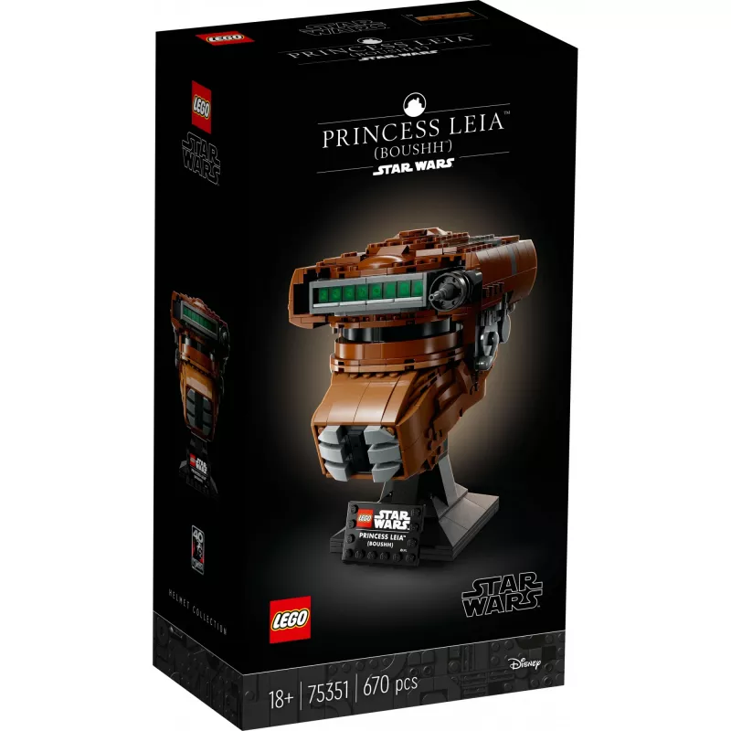 LEGO Star Wars Princess Leia (Boushh) Helm Set für Erwachsene 75351 (670 Teile)