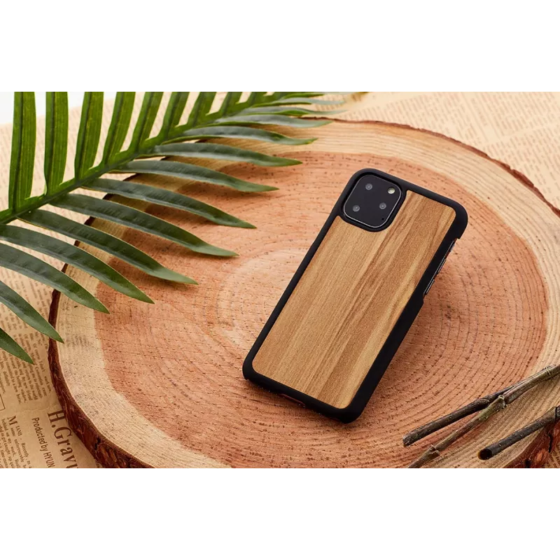 Smartphone-Hülle Man and Wood für iPhone 11 Pro Max – Cappuccino Schwarz