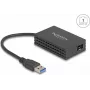 Netzwerkadapter DELOCK 66463 — USB zu Glasfaserschnittstelle, 1000 Mbit/s, schwarz