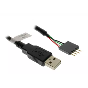 USB-Kabel Akasa 0,4 m USB A Schwarz