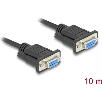 DeLOCK 86827 Serielles Kabel Schwarz 10 m DB-9