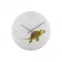 NeXtime Uhr 8137 Turtle, Ø43 cm, Wand, Weiß/Grün