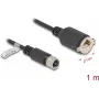 Netzwerkkabel DeLOCK M12 Kabel D-codiert 4-polige Buchse auf RJ45-Einbaubuchse Cat5e 1m Schwarz