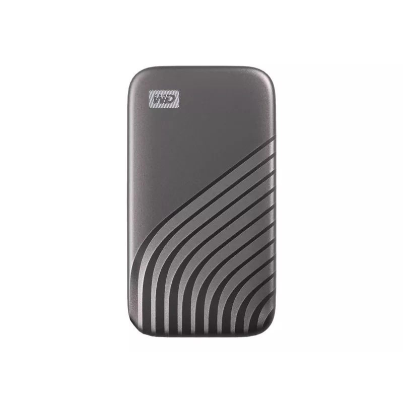 WD My Passport SSD WDBAGF0040BGY – SSD – verschlüsselt – 4 TB – extern (tragbar) – USB 3.2 Gen 2 (USB-C-Anschluss) – 256-Bit-AES – Grau
