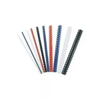 Fellowes - Plastik-Bindekamm - 28 mm - 21 Ringe - A4 (210 x 297 mm) - 240 Blatt - Schwarz - 50 Stück - für Fellowes Galaxy 500, Galaxy E 500, Pulsar 300, Starlet 90 (5348901)