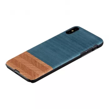 Smartphone-Hülle man and wood für iPhone XS Max — Denim Schwarz