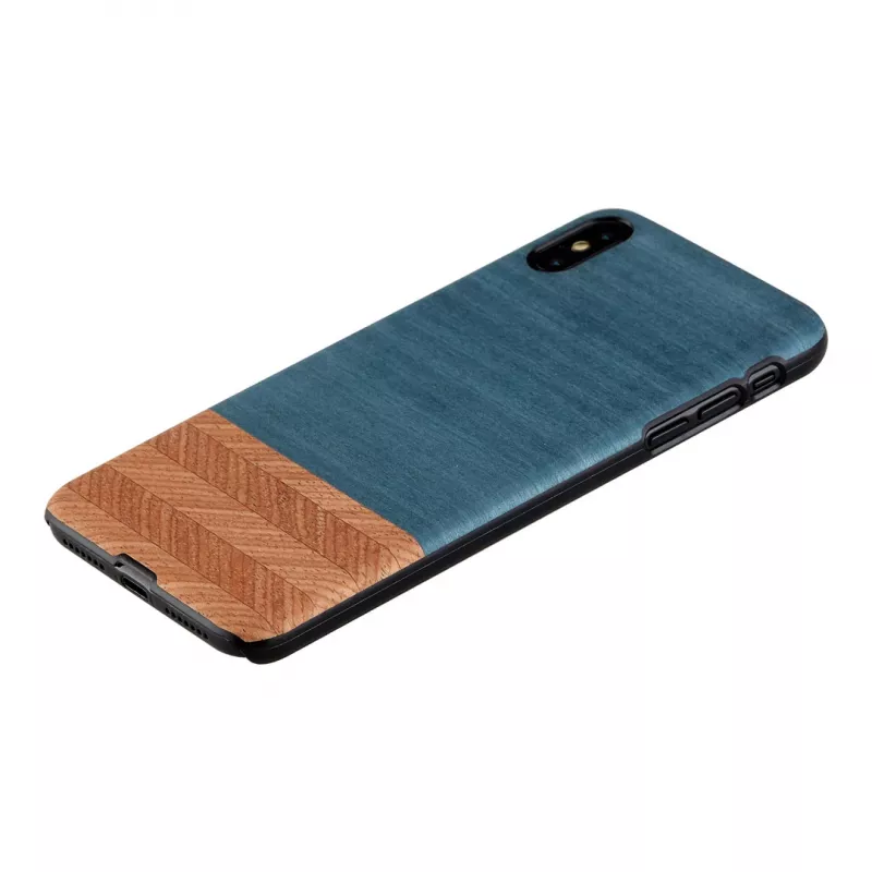 Smartphone-Hülle man and wood für iPhone XS Max — Denim Schwarz