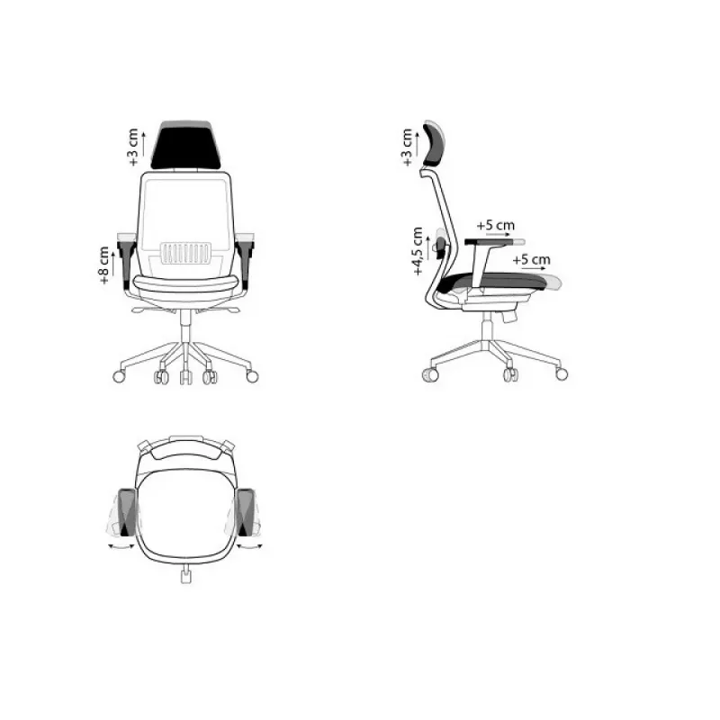 SPECTRUM Ergonomischer Bürostuhl schwarz