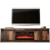 TV-Schrank Cama Meble GRANERO mit Kaminschrank, 2000×567×350 mm, Spanplatte/MDF, 2 Schiebetüren, matt, altes Holz