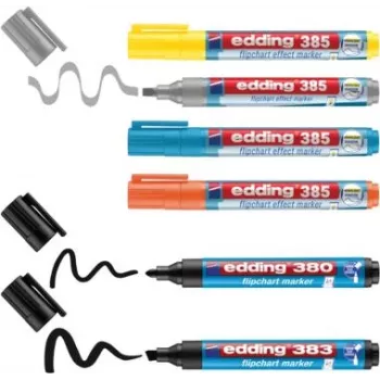Flipchart-Marker Edding 385/380/383 sortierte Farben 1,0–5,0 mm, 6er-Set