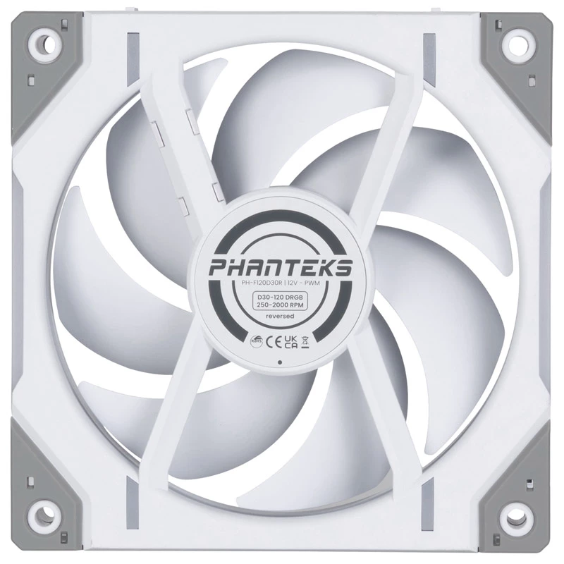 Phanteks D30-120 12 cm Weiß 250–2000 U/min Fluiddynamik-Lager