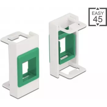 Keystone-Halter DeLOCK Easy 45 Modul 22,5 x 45 mm weiß/grün