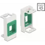 Keystone-Halter DeLOCK Easy 45 Modul 22,5 x 45 mm weiß/grün