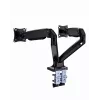 Monitor-Halterung GEMBIRD MA-DA2-03 für Bildschirme bis 35 Zoll, Tischklemme, VESA 75x75–100x100, 20 kg, schwarz, Dual-Display