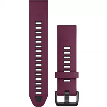Silikon-Uhrenarmband GARMIN Quickfit 010-13391-04, 20 mm, Graphit/Rot