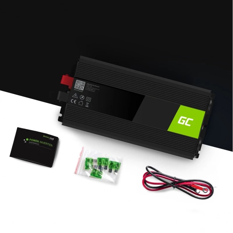 Grün Cell INV19 Netzteil Auto 1500 W Schwarz