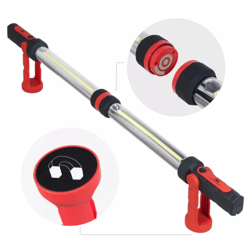 MCE230 Cob LED Xxl 2X Werkstattlampe mit Magnet und Haken, Dual-Modi, 1200 Lumen max. - Maclean
