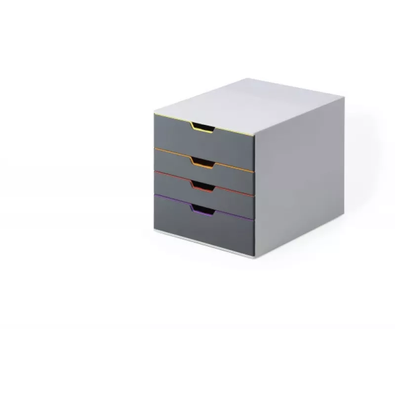 Schubladeneinheit Durable VARICOLOR Grau Kunststoff 4 Schubladen