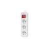 Power extension Kabel LANBERG PS1-03E-0300-W — 3 m Kabel, 3 Type E AC outlets, white, indoor
