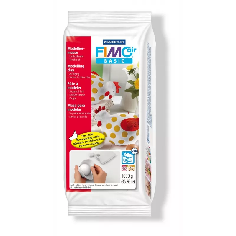Modelliermasse Staedtler FIMO air basic 8101 Weiß 1 kg