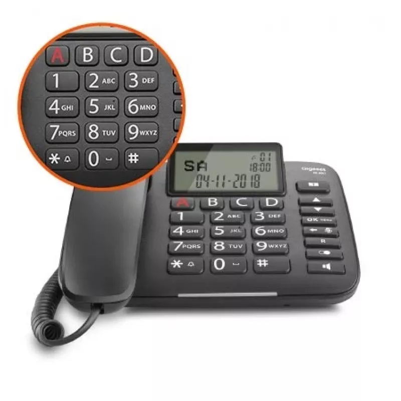 Gigaset DL380 Schnurgebundenes Telefon, Schwarz