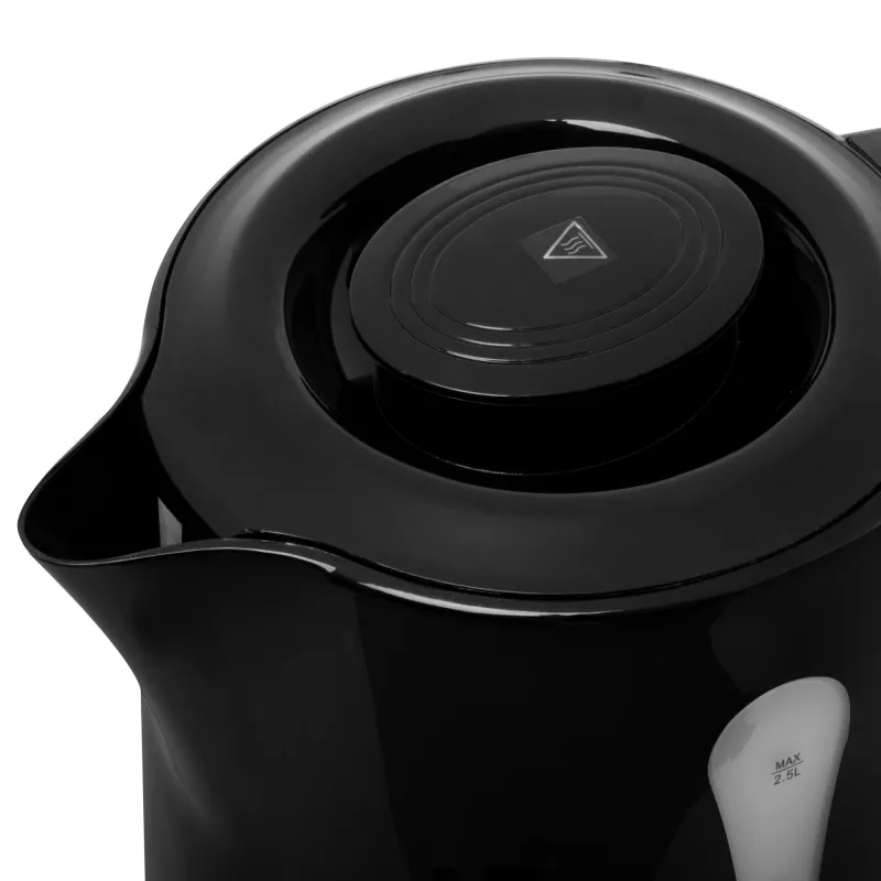Adler Wasserkocher | AD 1244 | Elektrisch | 1850 W | 2,5 L | Kunststoff | 360°-Drehsockel | Schwarz