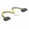 Stromkabel DeLOCK 83020 2 x 15-Pin-SATA auf 8-Pin-EPS 15 cm