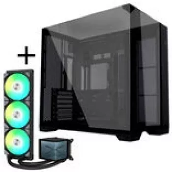 Lian Li O11 Vision Compact + TRYX PANORAMA ARGB Komplette Flüssigkeitskühlung - schwarz, 360 mm