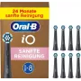 Oral-B Ersatzköpfe iO Gentle Clean 8er-Pack, schwarz — für empfindliche Bereiche und Zahnfleischpflege
