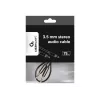 Gembird Kabel CCAP-444-0.75M (Klinkenstecker M - Klinkenstecker M, 0,75m, Schwarz) Audiokabel 3,5mm Schwarz (CCAP-444-0.75M)