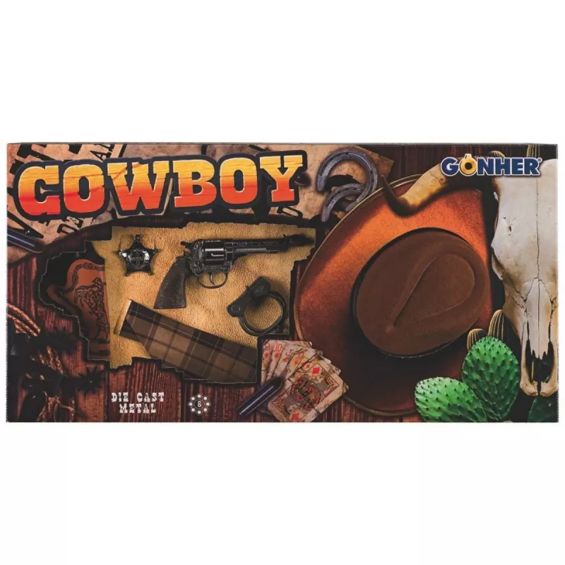 Spielzeug-Cowboy-Set Pulio Modell 155880/0 mit Hut — Gonher Zubehör