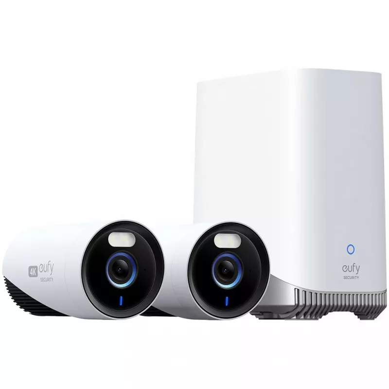 Anker Eufy eufyCam E330 (Professional) - 2-Kamera-Set - Netzwerk-Überwachungskamera - Außenbereich - wetterfest - Farbe (Tag/Nacht) - 8 MP - 3840 x 2160 - 4K - Audio - Wi-Fi - 2