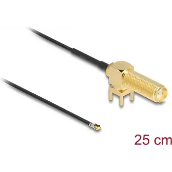 Koaxialkabel DeLOCK 12028 0,25 m SMA I-PEX MHF4 Schwarz