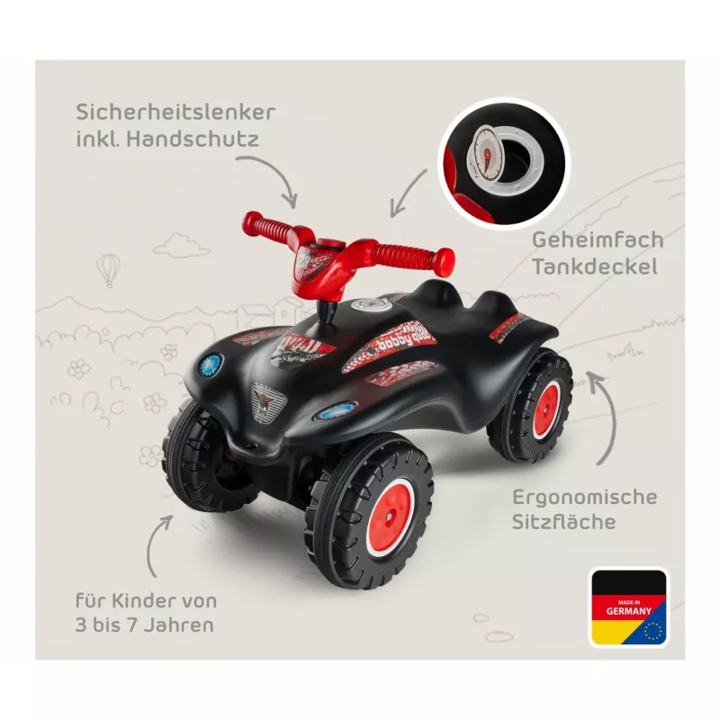 Kinderrutschauto BIG Quad Racing BIG Bobby 56413, rot, vier Räder, robustes Design
