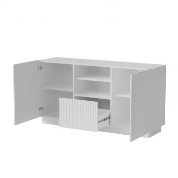 Kommode Cama Meble LIVERTI 150x42x78 cm, weiß, Spanplatte, 1 Schublade