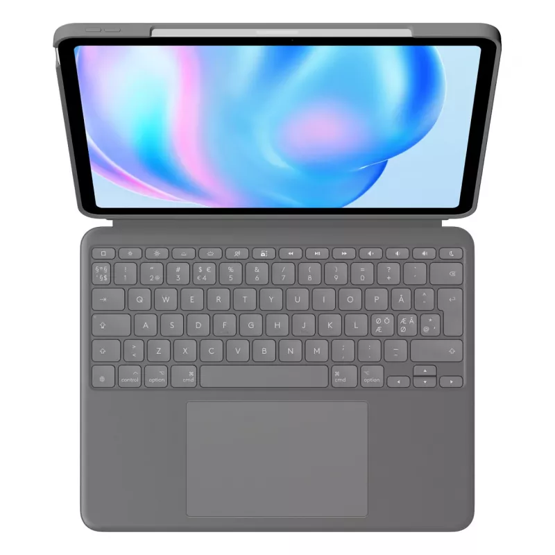 Logitech Combo Touch Tastatur QWERTY Dänisch Finnisch Norwegisch Schwedisch Smart Connector Grau