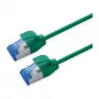 ROLINE Patchkabel Cat.6A (Klasse EA) S/FTP (PiMF), LSOH, PoE, grün, 1 m