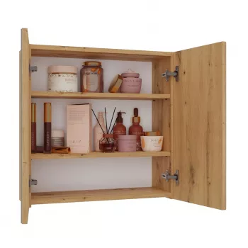 Badezimmer-Hängeschrank top e shop POLA 2DL ARTISAN — wandmontiert Eiche, 600×220×600 mm, 3 Einlegeböden