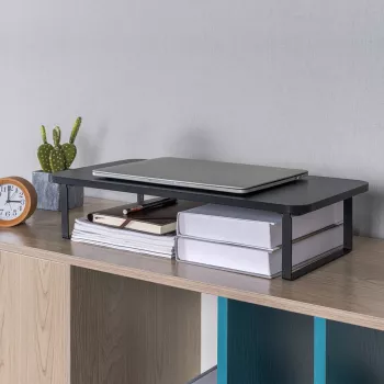 Laptop-Ständer MACLEAN MC-933 höhenverstellbar aus Aluminium, freistehend, für 13 Zoll – 32 Zoll, max. Belastung 20 kg, schwarz