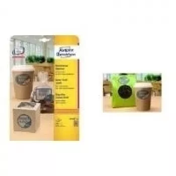 Avery Zweckform - Etiketten - permanent haftend - naturbraun - 63,5 x 42,3 mm (oval) 450 Etikett(en) (25 Blatt x 18)