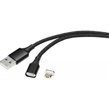 Renkforce RF-4746074 USB-Kabel 1 m USB 2.0 USB A Micro-USB B Schwarz (RF-4746074)
