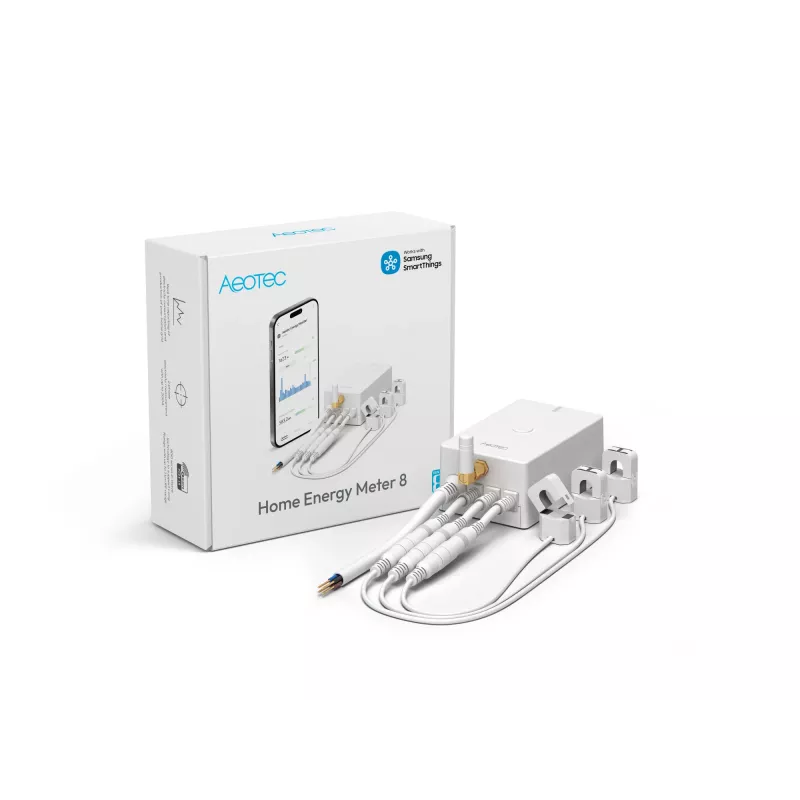 Energiezähler AEOTEC AEOEZWA046C3A60 — Drei-Klemmen 60 A mit Z-Wave für Einphasen- oder Dreiphasenüberwachung