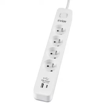 Überspannungsschutzleiste PROTECT 4PL 1A1C USB T/LZ12-PRO015/1000