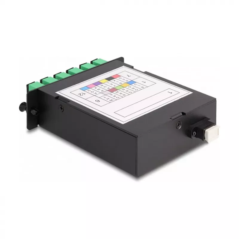DeLOCK Fiber Optic HD Kassette MPO-Stecker auf 12× SC Simplex Buchse 12 Fasern Singlemode 9/125 µm
