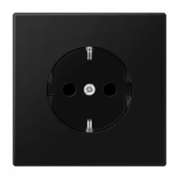 Steckdose Typ F Jung LS 1520 KI SWM — 1-modulig, 2P, 16A, 250V, schwarz