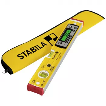 Wasserwaage STABILA TECH 196 DL 19830, digital 40 cm, Genauigkeit 0,5 mm/m, rutschfest, mit Tasche