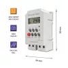 Elektronischer DIN-Schienen-Zeitschalter QOLTEC PC0629 — 24V Versorgung, 16A Ausgang
